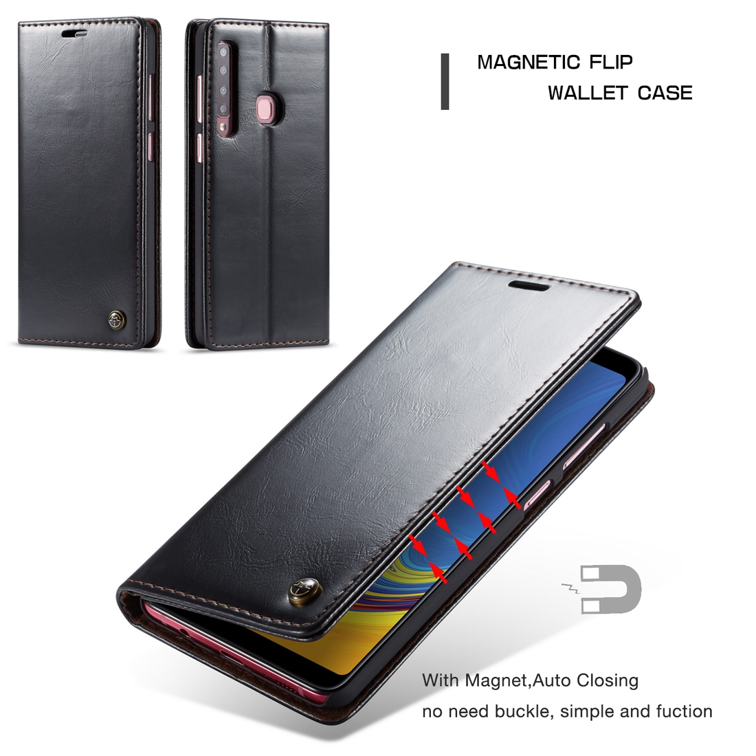 Flipfodral med kortplats för Galaxy A9 (2018) - CaseMe