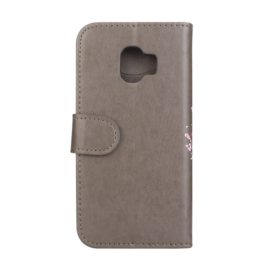 Plånboksfodral för Galaxy J2 Pro (2018) - Grå med rosa flamingo