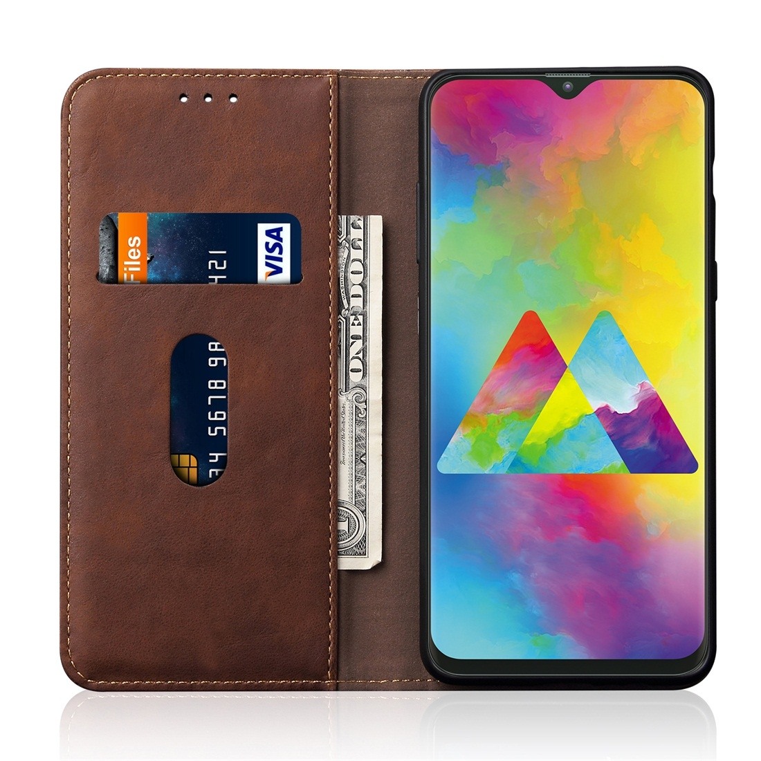 Flipfodral för Galaxy M20 - Brun