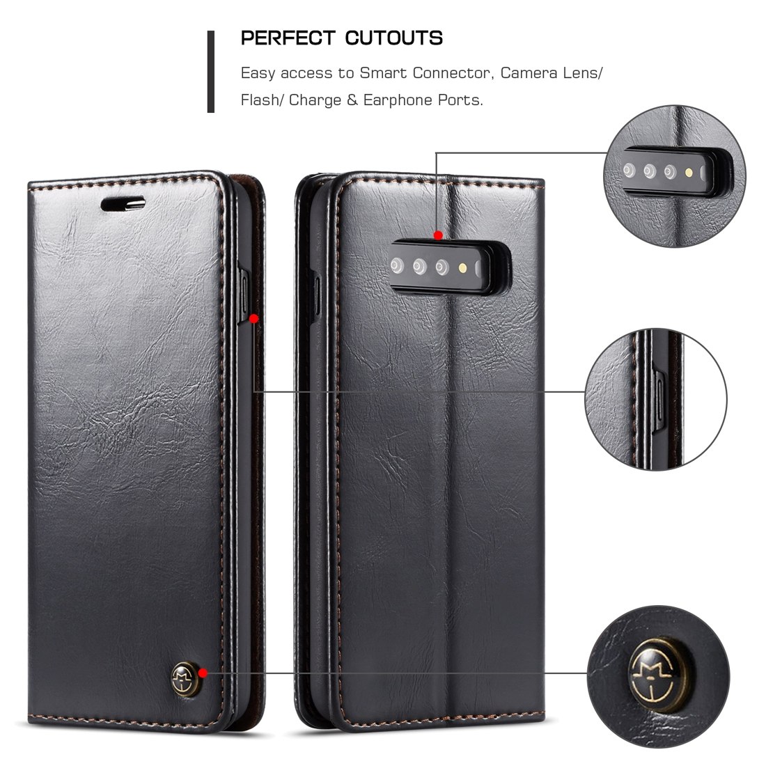 Caseme för Galaxy S10 - Flipfodral med kortplats