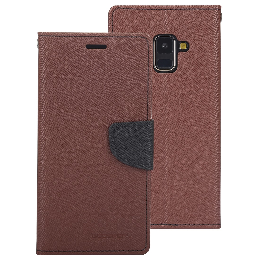 GOOSPERY För Galaxy A8 Plus (2018) - Flipfodral med kortplatser av PU-läder
