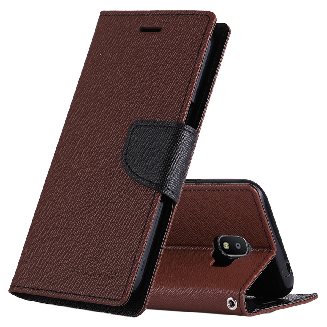 GOOSPERY För Galaxy J2 Pro (2018) - Flipfodral med kortplatser av PU-läder