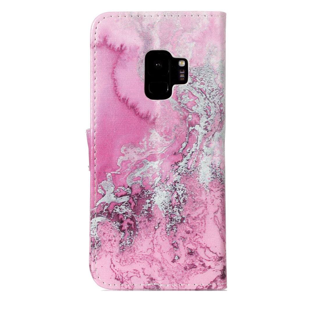 Plånboksfodral för Galaxy S9 - Rosa vågmönster