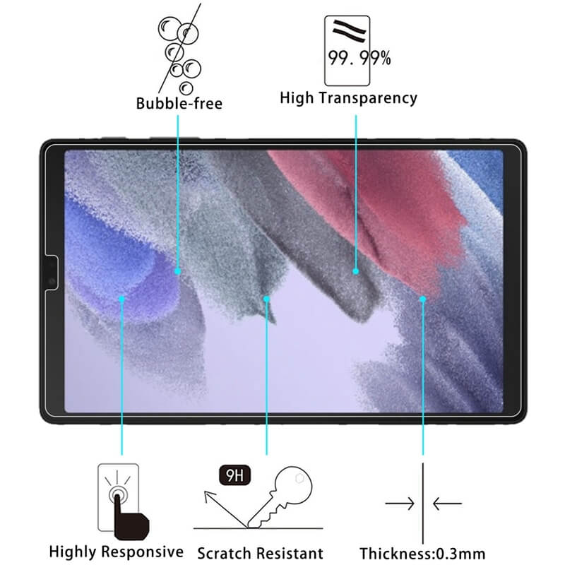  Skrmskydd fr Samsung Galaxy Tab A7 Lite 8.7 T220/T225 av hrdat glas