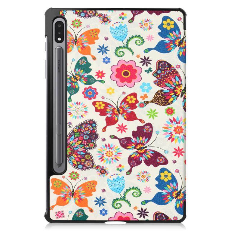 Fodral för Galaxy Tab S7/Tab S8 Fjärilsmönster