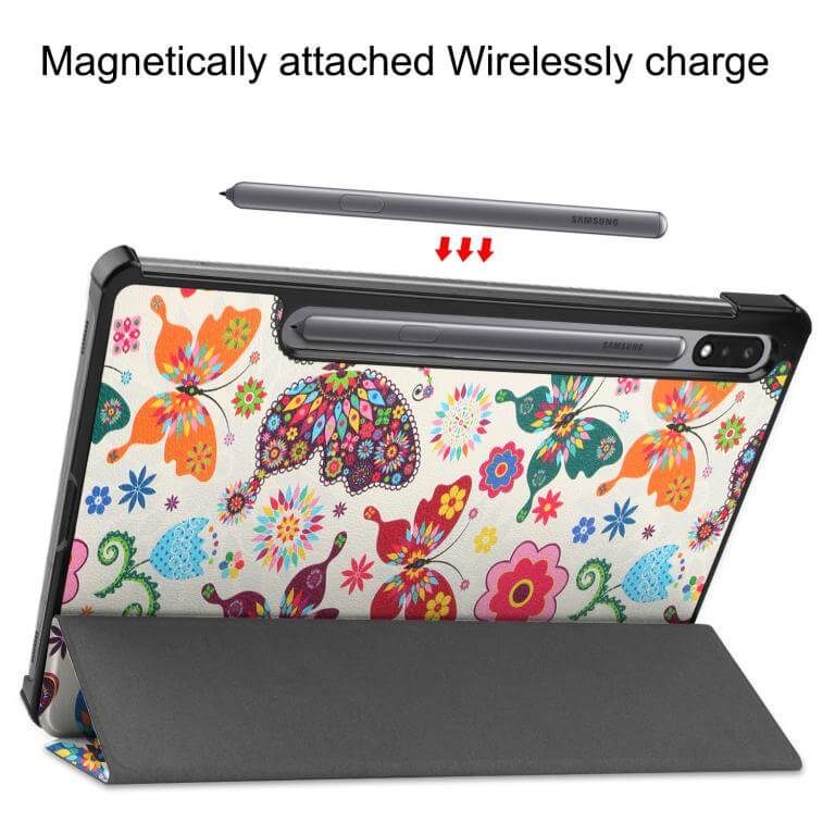Fodral för Galaxy Tab S7/Tab S8 Fjärilsmönster