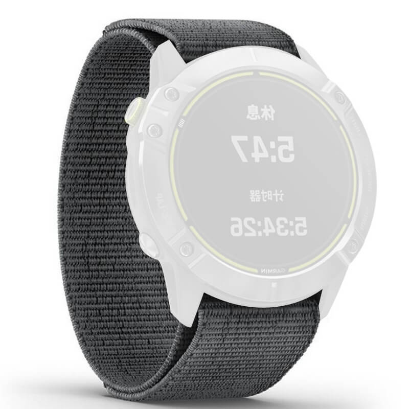 Nylonarmband 26mm Grå för Watch Fenix 130-210mm