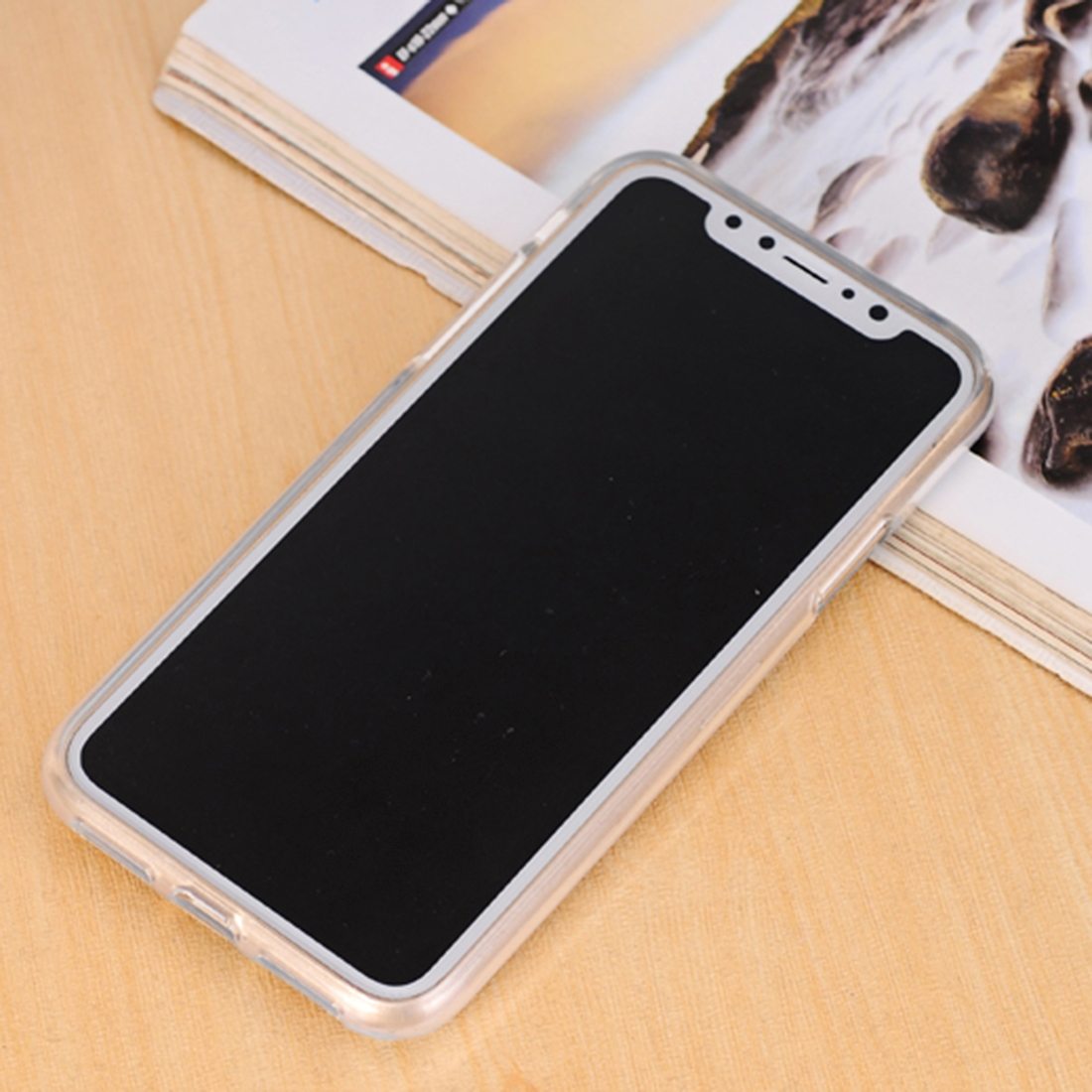 Glittrigt plånboksfodral för iPhone X/XS - Med axelkedja
