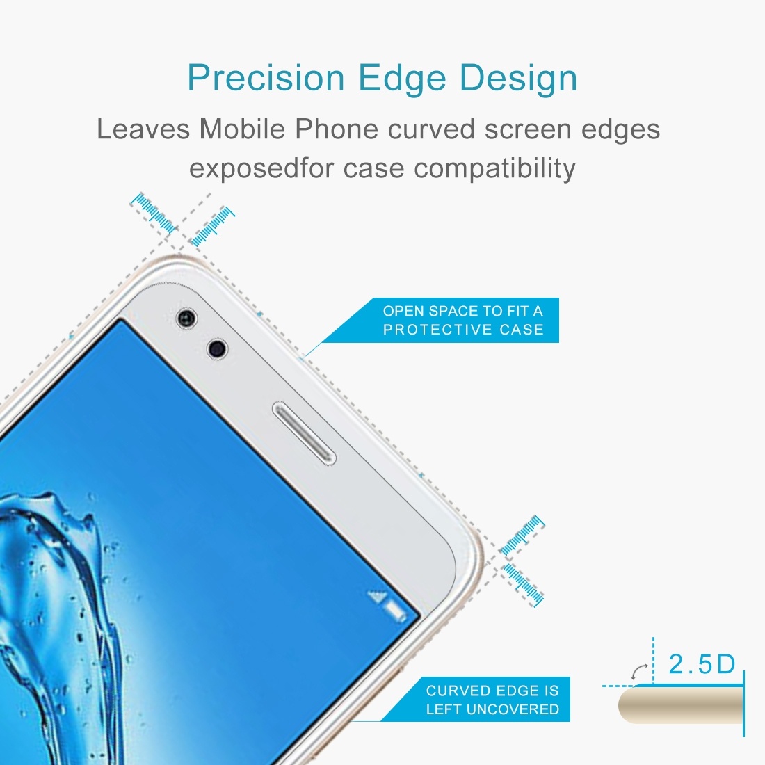 Haweel Displayskydd för Huawei Y6 Pro (2017) - Av härdat glas 9H
