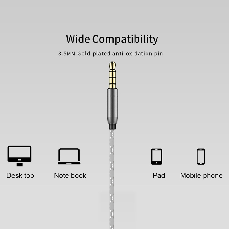 JOYROOM 3,5 mm In-ear hörlurar med Mic