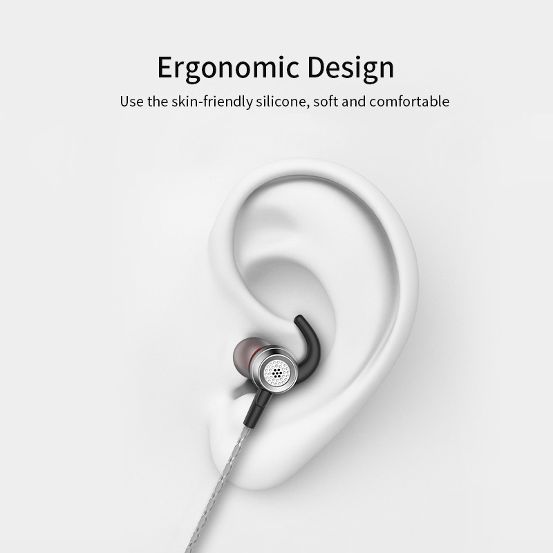  Joyroom 3,5 mm In-ear hrlurar med Mic Svart