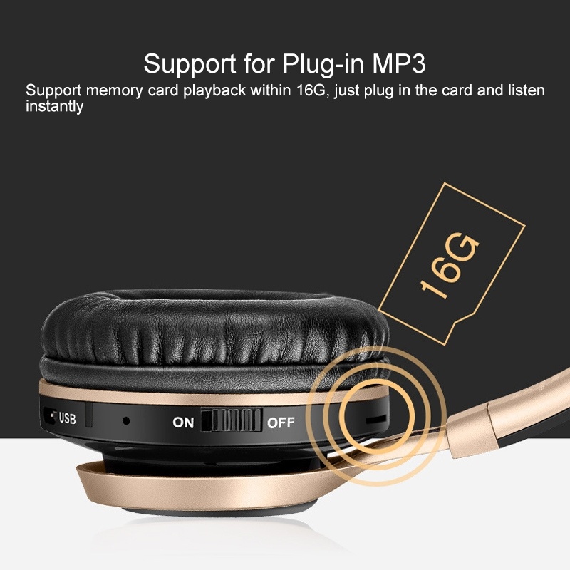 Picun BT-08 Trådlösa Bluetooth hörlurar inbyggd mikrofon