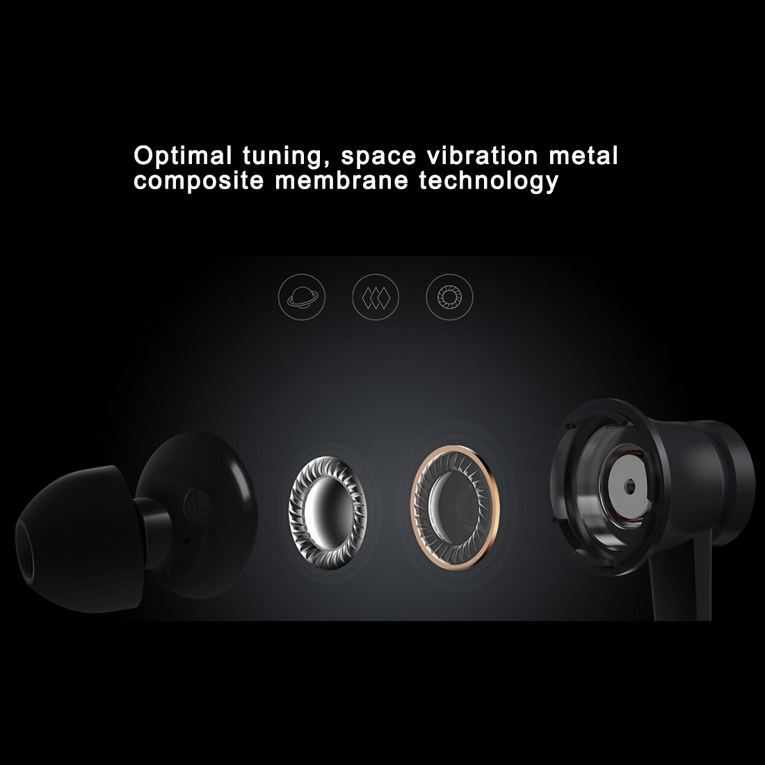 Xiaomi 3,5 mm In-ear Hörlurar Stero Bass med Mic