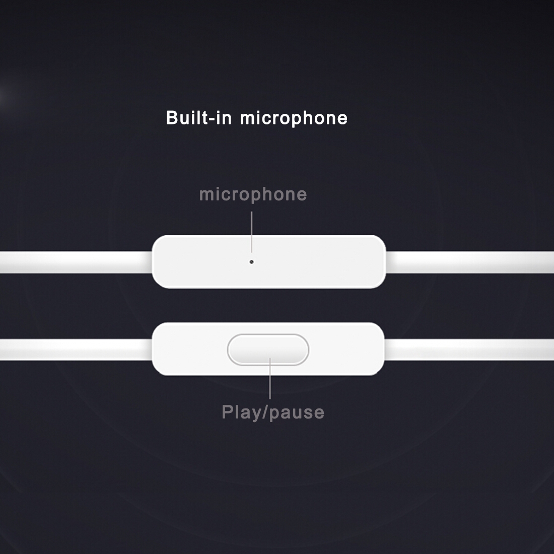 Xiaomi 3,5 mm In-ear Hörlurar Stero Bass med Mic