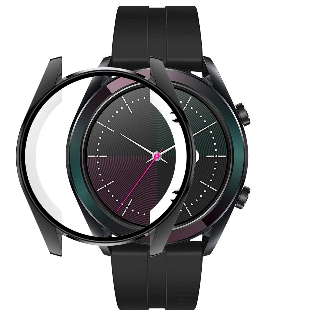 Enkay Displayskydd med Ram för Huawei Watch GT Elegant 42mm - Av härdat glas