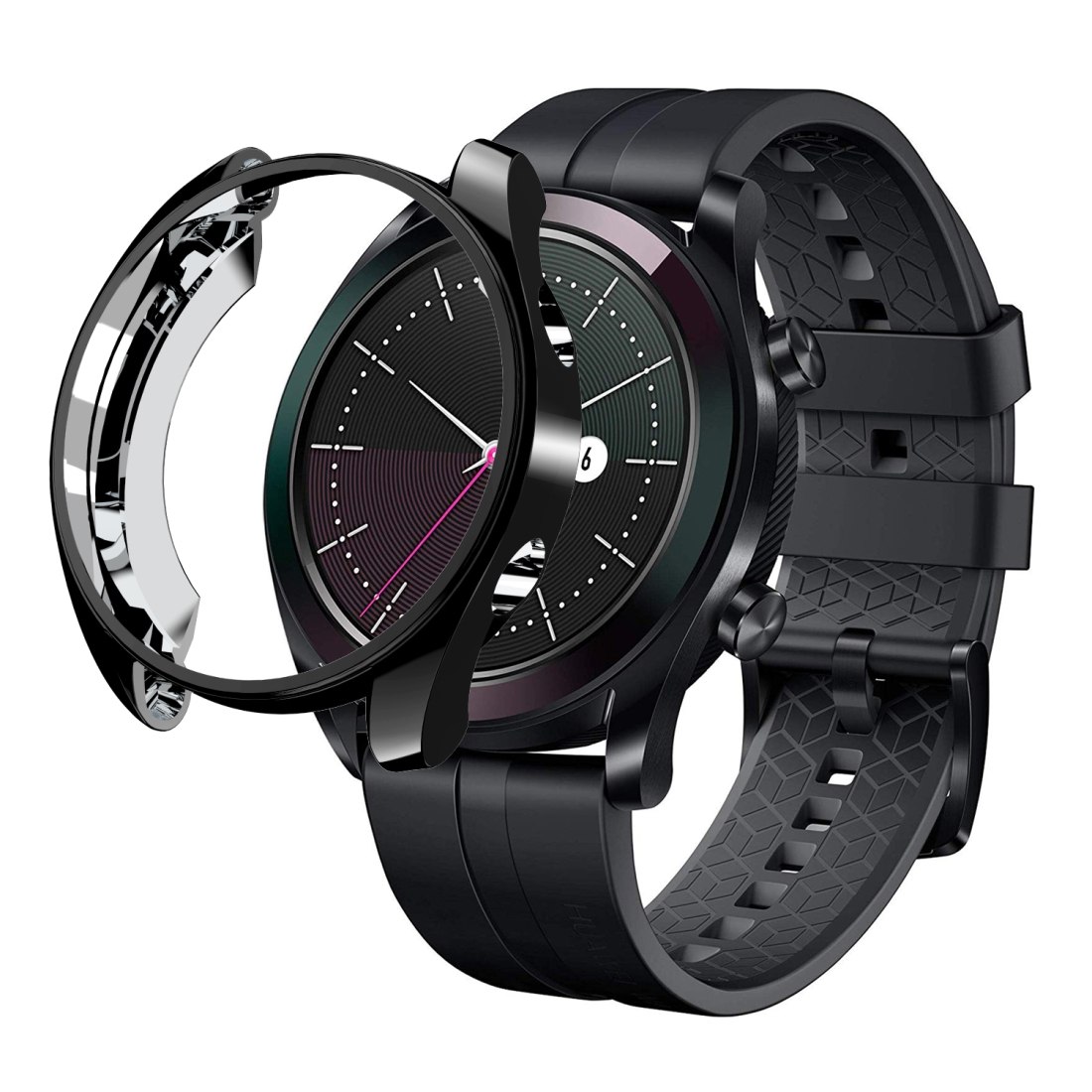 Enkay Displayskydd med Ram för Huawei Watch GT Elegant 42mm - Av härdat glas