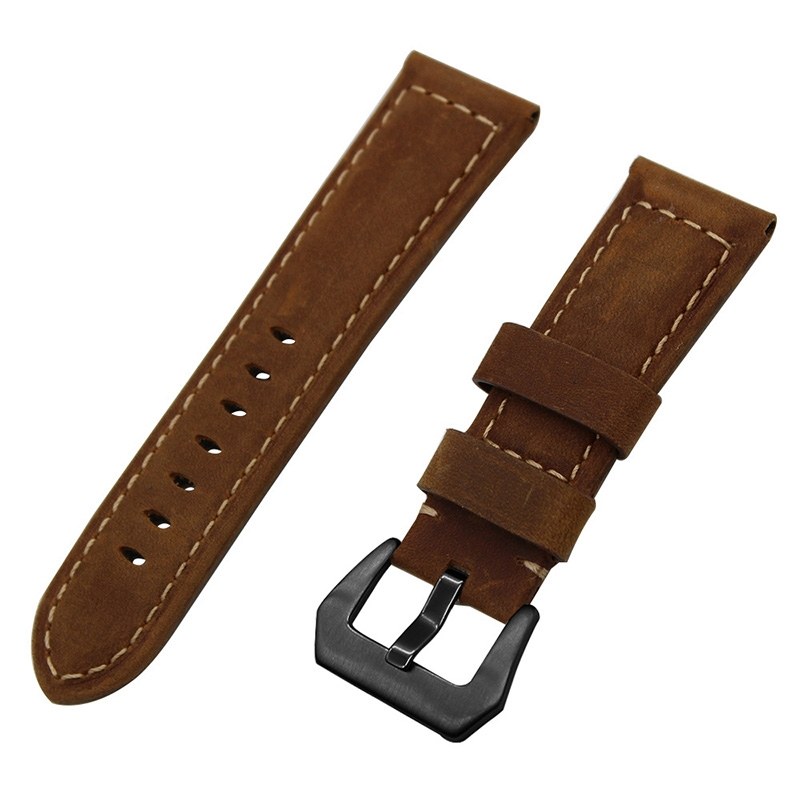 Läderarmband 22mm för Huawei Watch GT / Watch 2 Pro - Brun