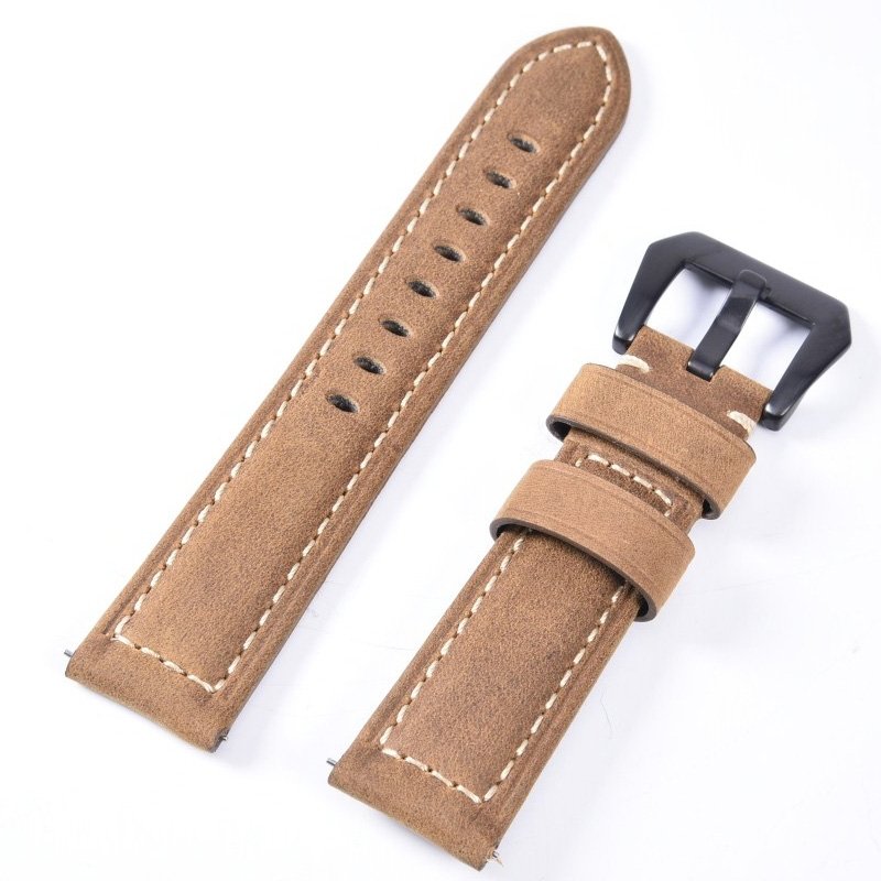 Läderarmband 22mm för Huawei Watch GT / Watch 2 Pro - Ljusbrun