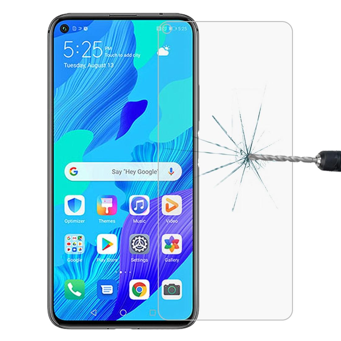 Displayskydd 2.5D för Huawei Nova 5T - Av härdat glas 9H