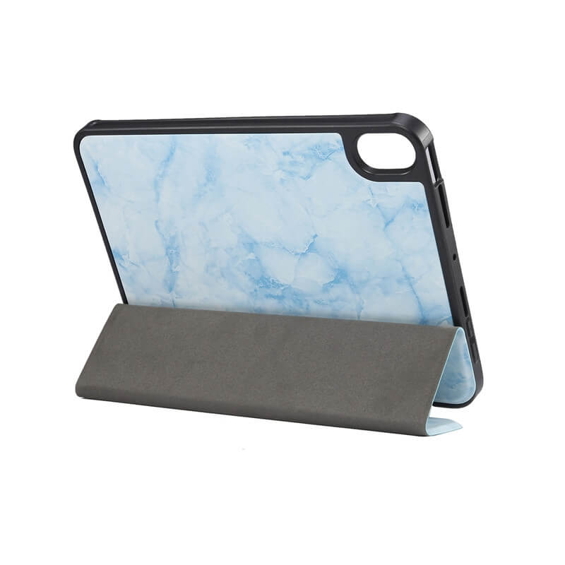 Flipfodral för iPad mini 6 (2021) Sleep/ Wake-up funktion Marmormönster blå