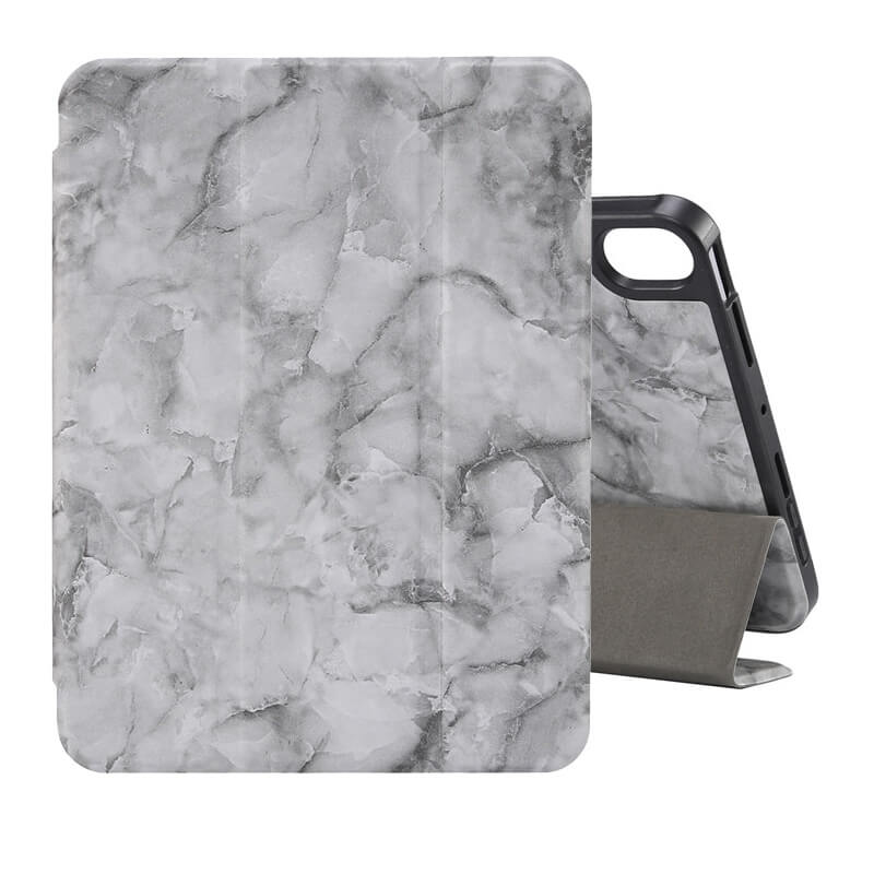 Flipfodral för iPad mini 6 (2021) Sleep/ Wake-up funktion Marmormönster grå