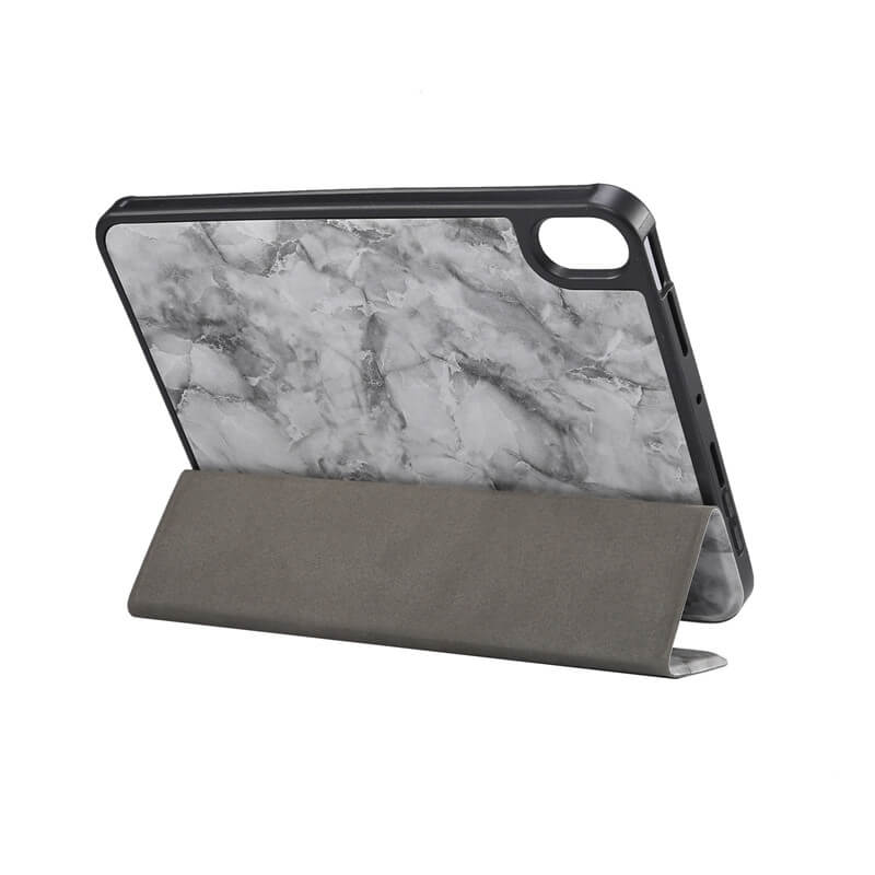 Flipfodral för iPad mini 6 (2021) Sleep/ Wake-up funktion Marmormönster grå