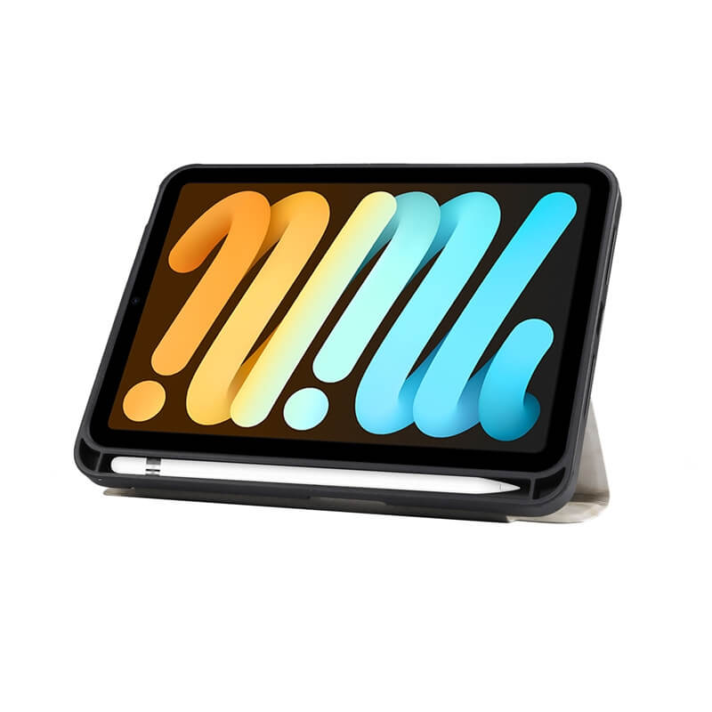 Flipfodral för iPad mini 6 (2021) Sleep/ Wake-up funktion Marmormönster grå