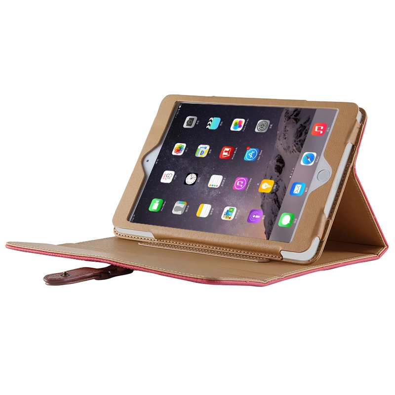 Fodral Rosa för iPad mini 4 - Brunt bälte