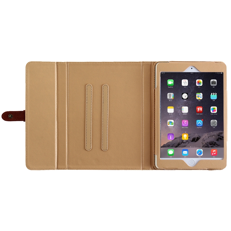 Fodral Svart för iPad mini 4 - Brunt bälte