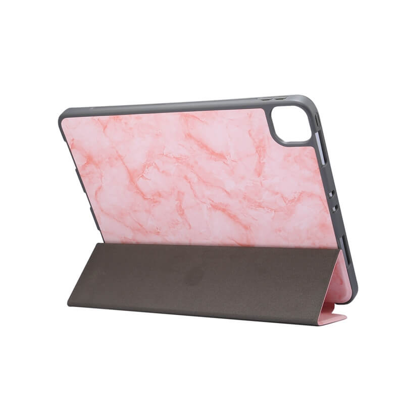 Fodral för iPad Pro 11 (2021) med Sleep/ Wake-up funktion Marmormönster rosa