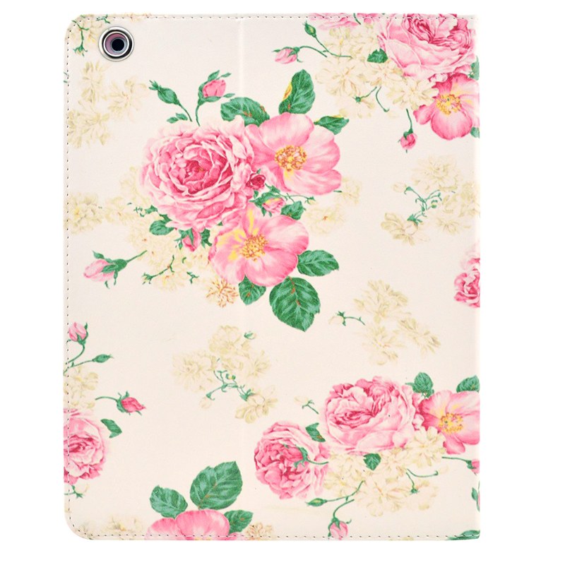  Fodral fr iPad 2/3/4 - Vit med rosa blommor