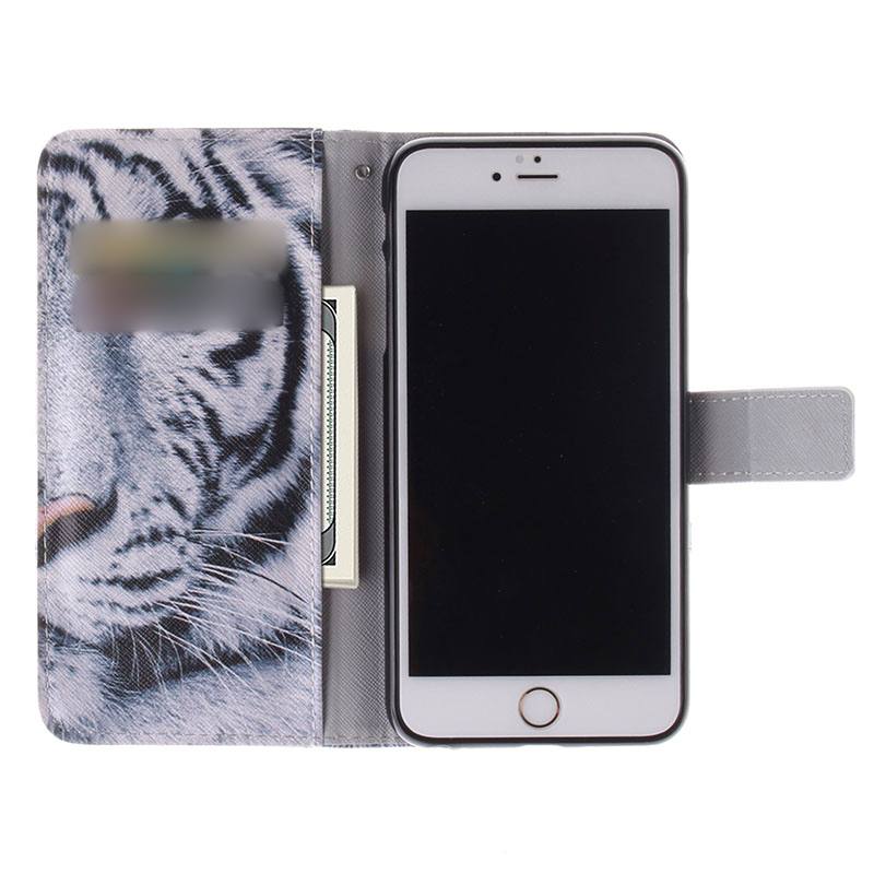 Plånboksfodral för iPhone 6/6S - Tiger grå