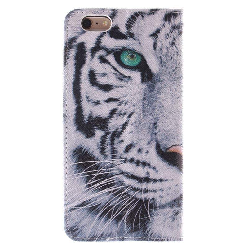 Plånboksfodral för iPhone 6/6S - Tiger grå