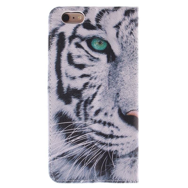  Plnboksfodral fr iPhone 6/6S - Tiger gr