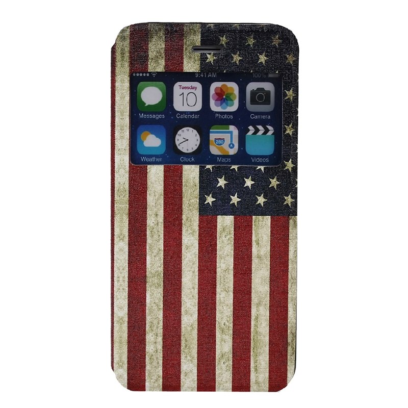  Fodral iPhone 6/6S USA:s flagga - Klockfunktion