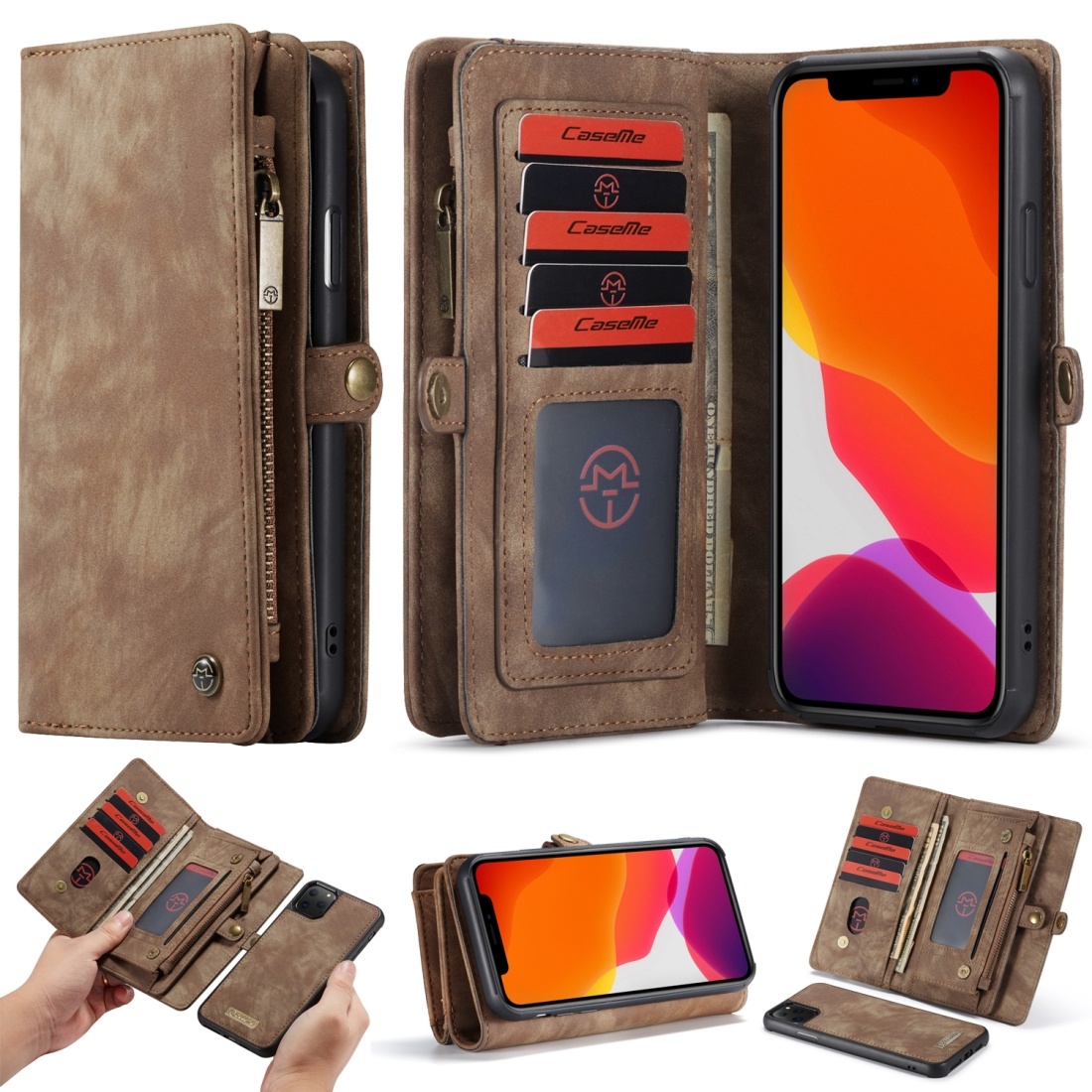 CaseMe för iPhone 11 Pro - Plånboksfodral med magnetskal