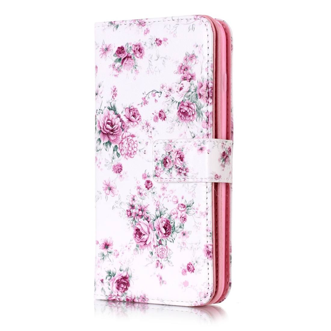 Plånboksfodral för iPhone 8/7 Plus - Vit med blommor