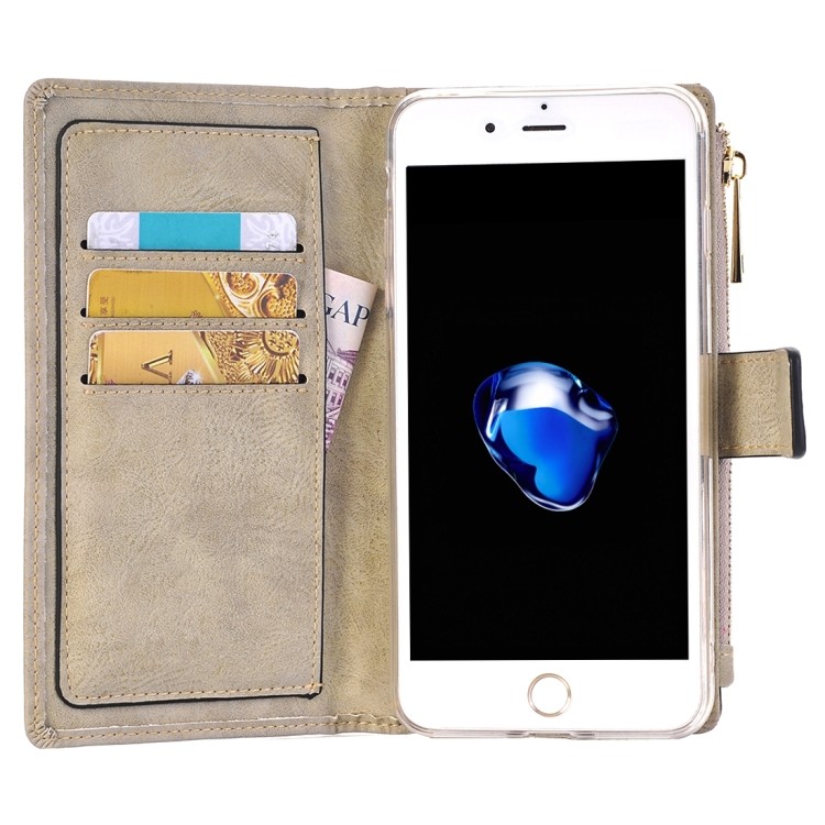Plånboksfodral för iPhone 7/ 8 - Retrostyle med magnetskal PU-läder