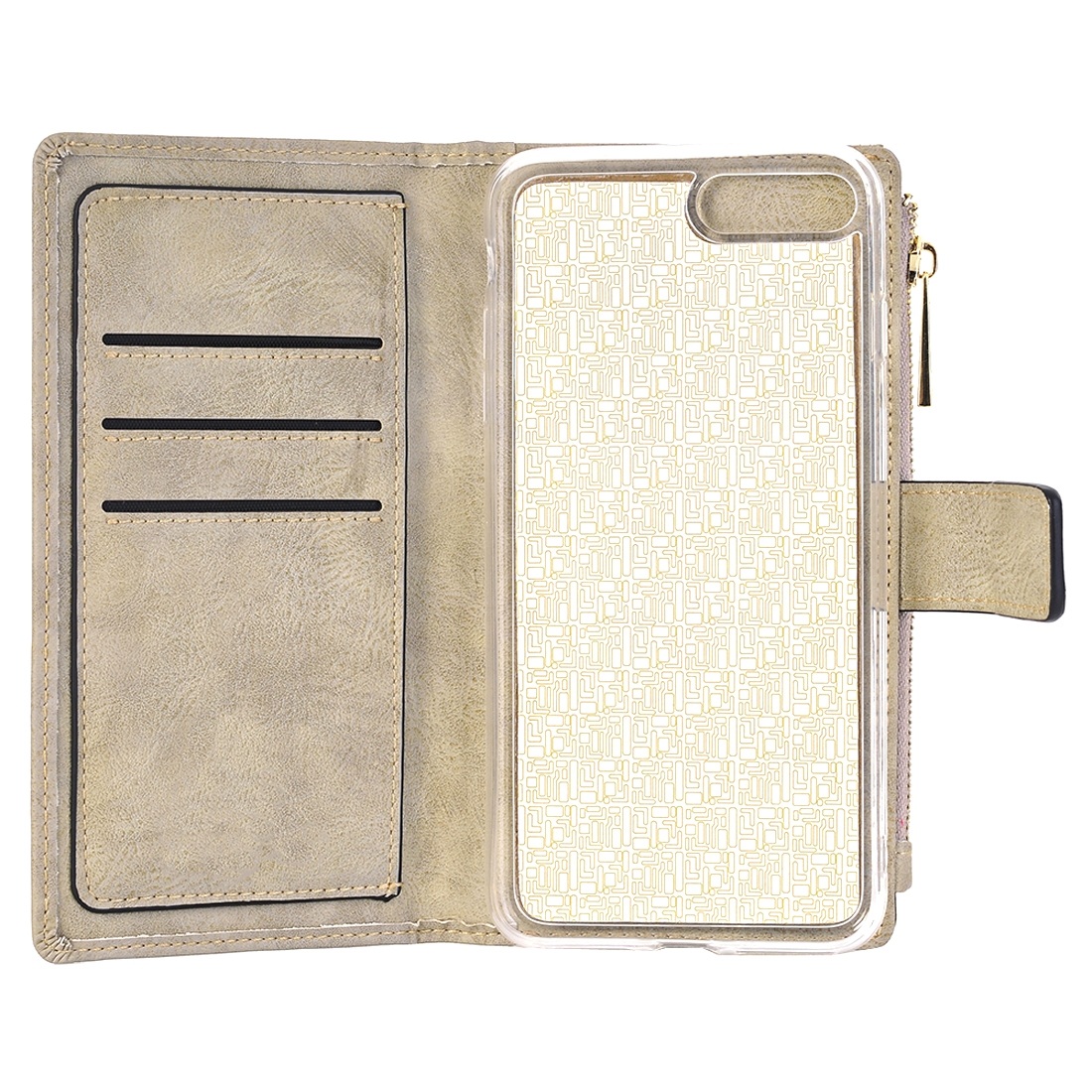 Plånboksfodral för iPhone 7Plus/ 8Plus - Retro med magnetskal PU-läder