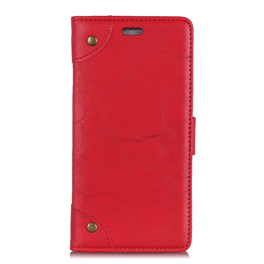 Plånboksfodral för iPhone X/XS - Röd marmormönster