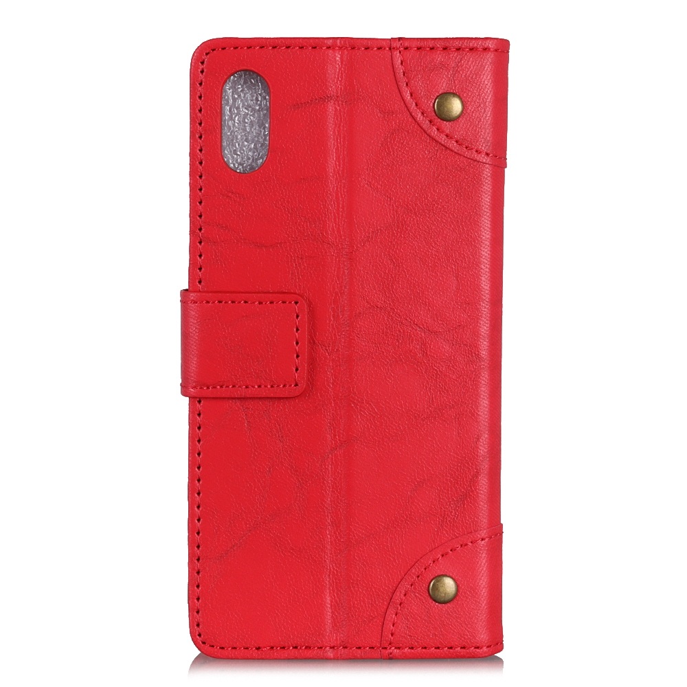 Plånboksfodral för iPhone X/XS - Röd marmormönster