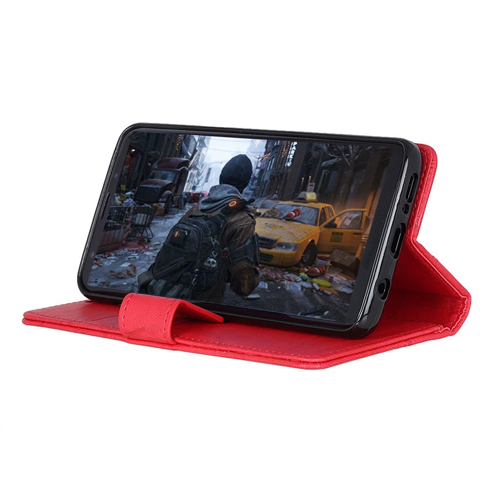 Plånboksfodral för iPhone X/XS - Röd marmormönster