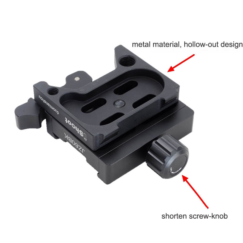 Klämadapter som omvandlar Manfrotto till Arca Swiss/RSS 39mm