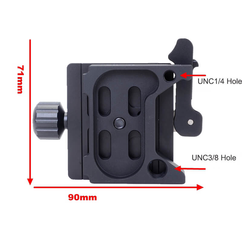 Klämadapter som omvandlar Manfrotto till Arca Swiss/RSS 39mm