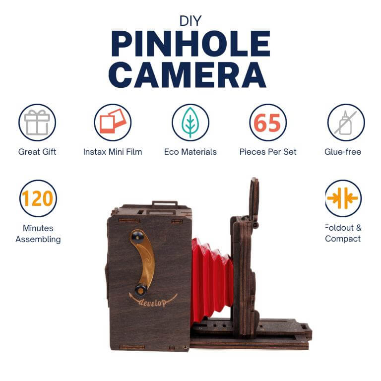  JollyLook Byggsats fr pinhole-kamera fr direktbildsfilm - DIY-kit