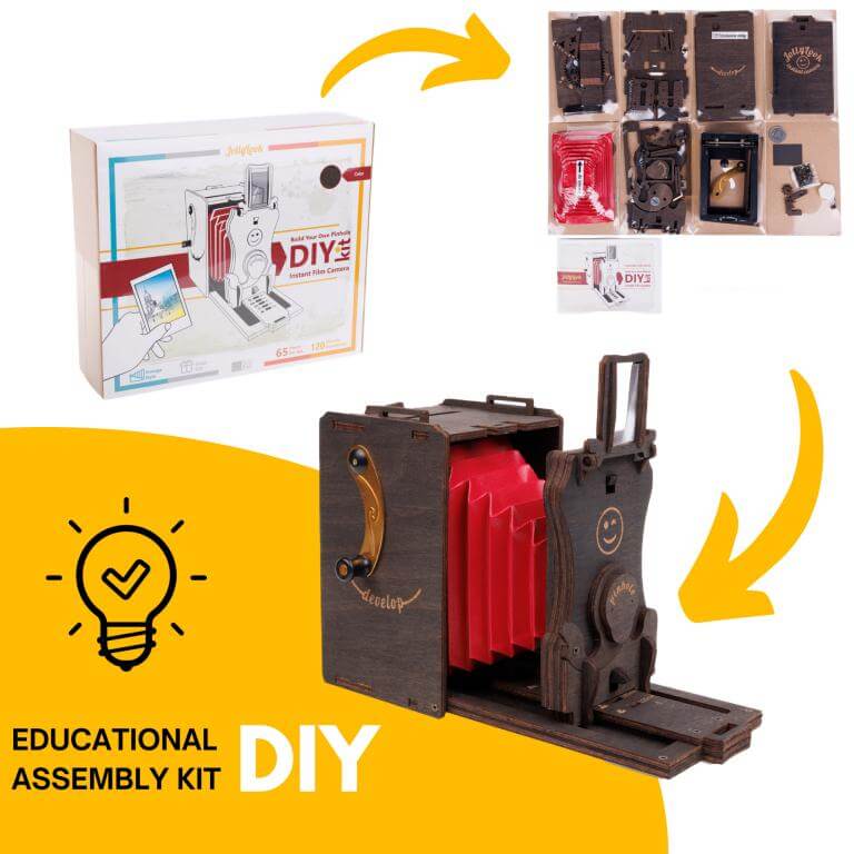  JollyLook Byggsats fr pinhole-kamera fr direktbildsfilm - DIY-kit