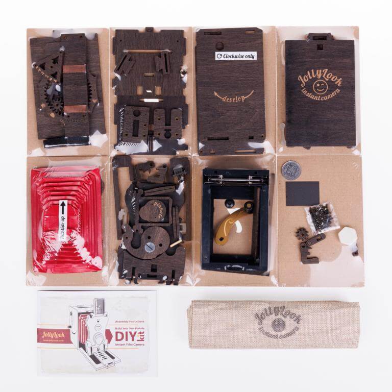  JollyLook Byggsats fr pinhole-kamera fr direktbildsfilm - DIY-kit