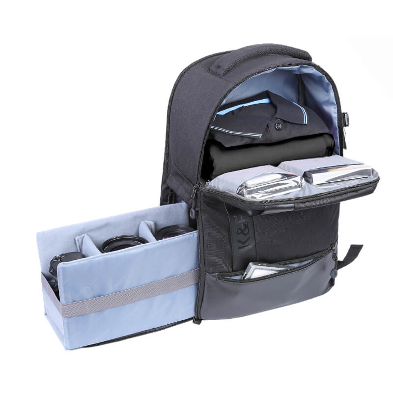 K&F Concept Kameraryggsäck med uttagsbar innerskydd/insats 17l