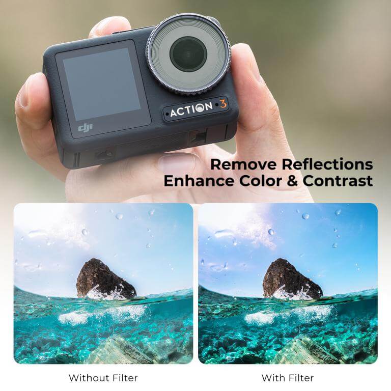 K&F Concept Nano-X Polariseringsfilter för DJI Osmo Action 3