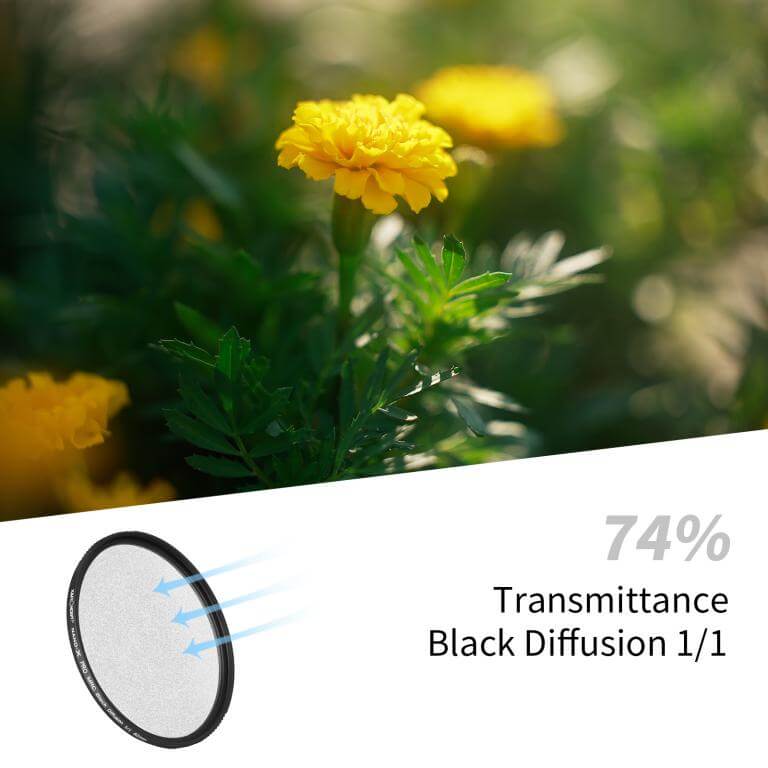 K&F Concept 49mm Black Diffusion 1/4 & 1/8 Filter Kit - Nano-X - K&F